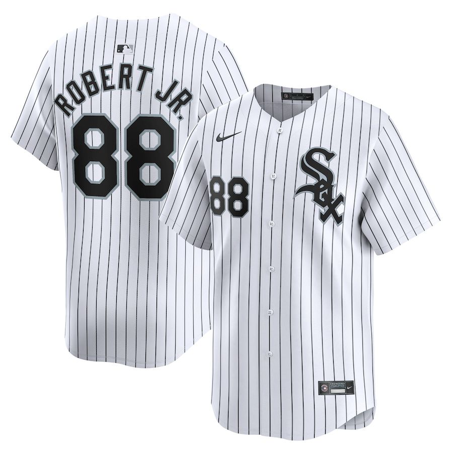 Men Chicago White Sox #88 Luis Robert Jr. Nike White Home Limited Player MLB Jersey